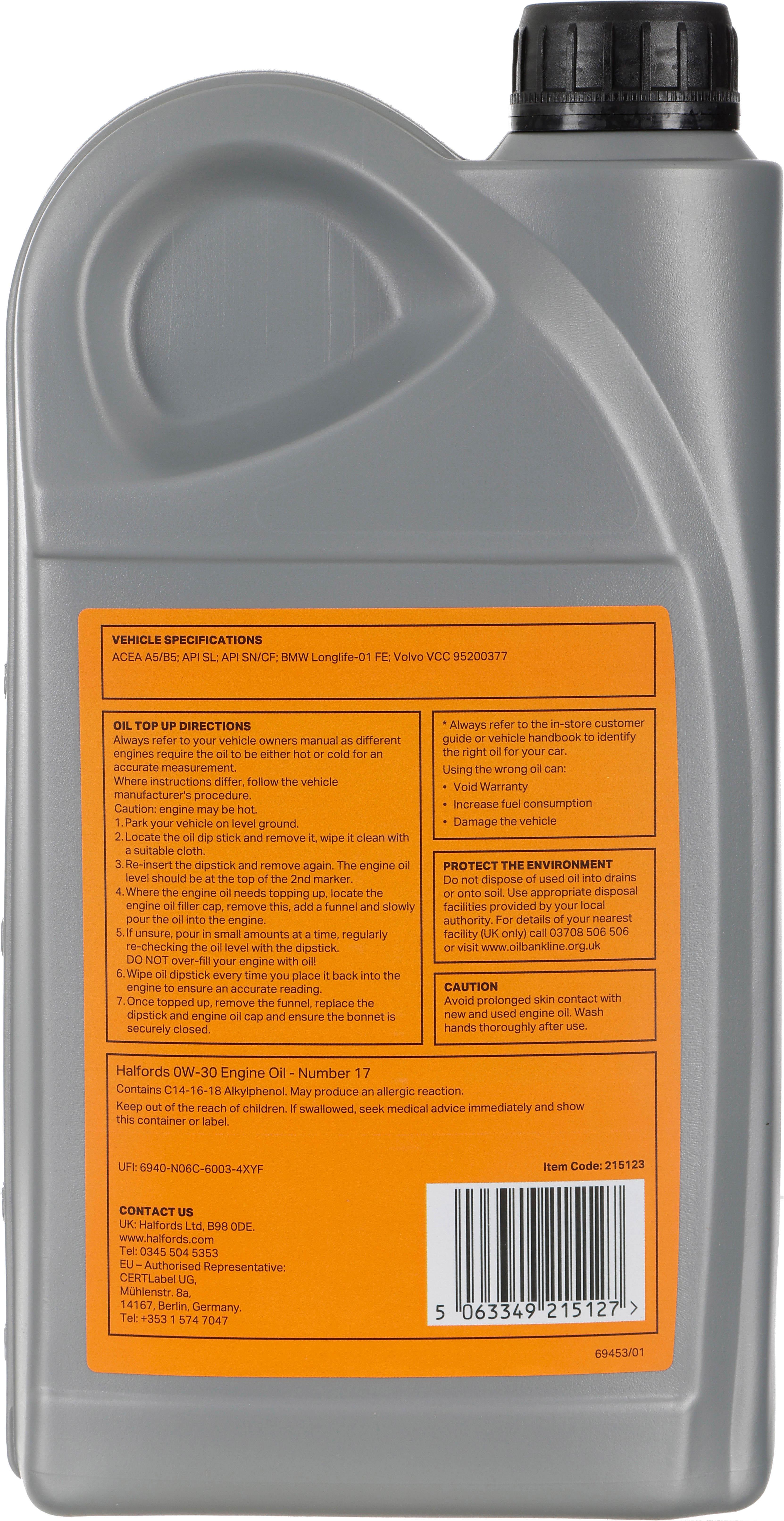 Halfords 0W30 N17 2L