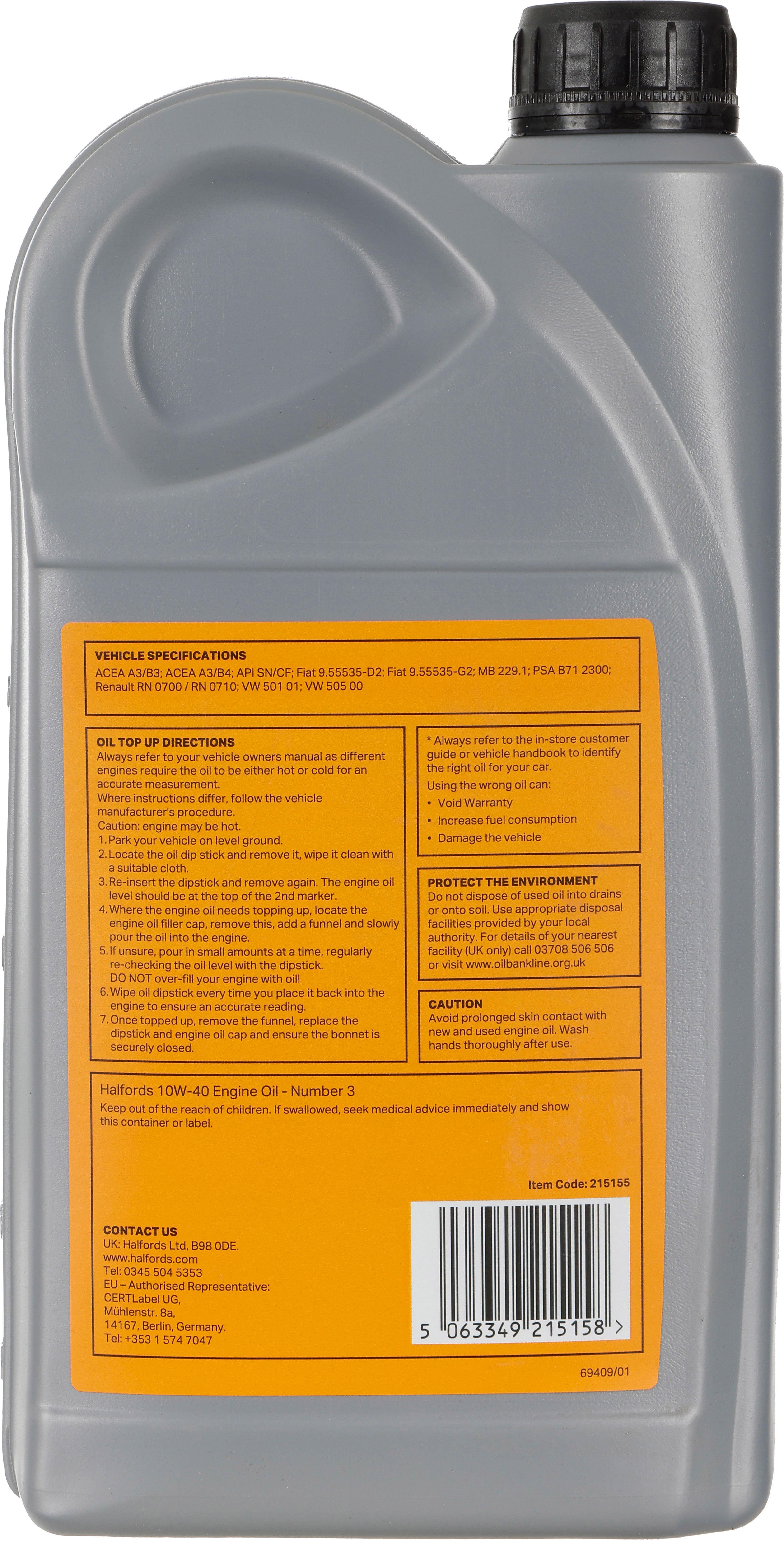 Halfords 10W40 N3 2L