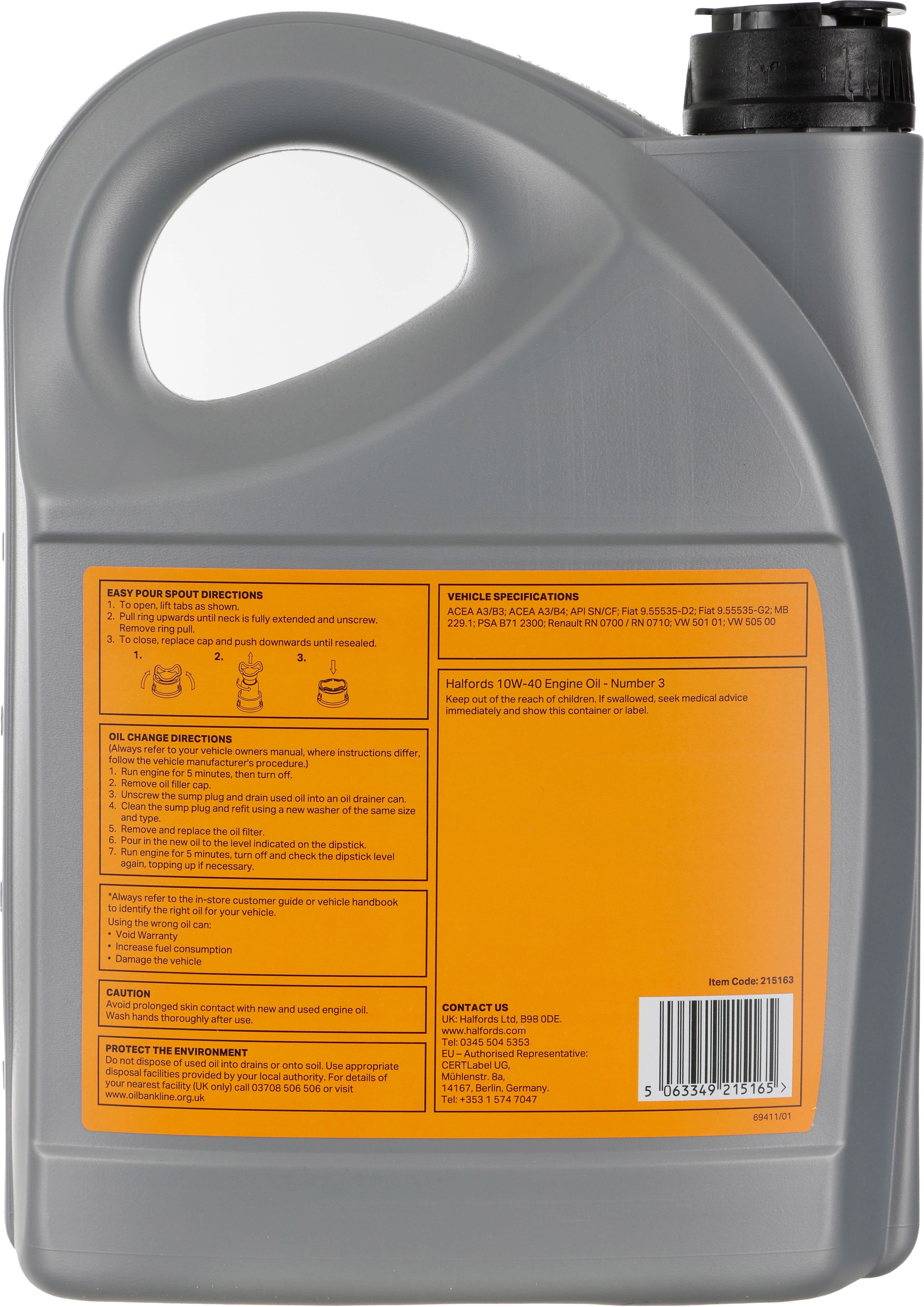 Halfords 10W40 N3 5L