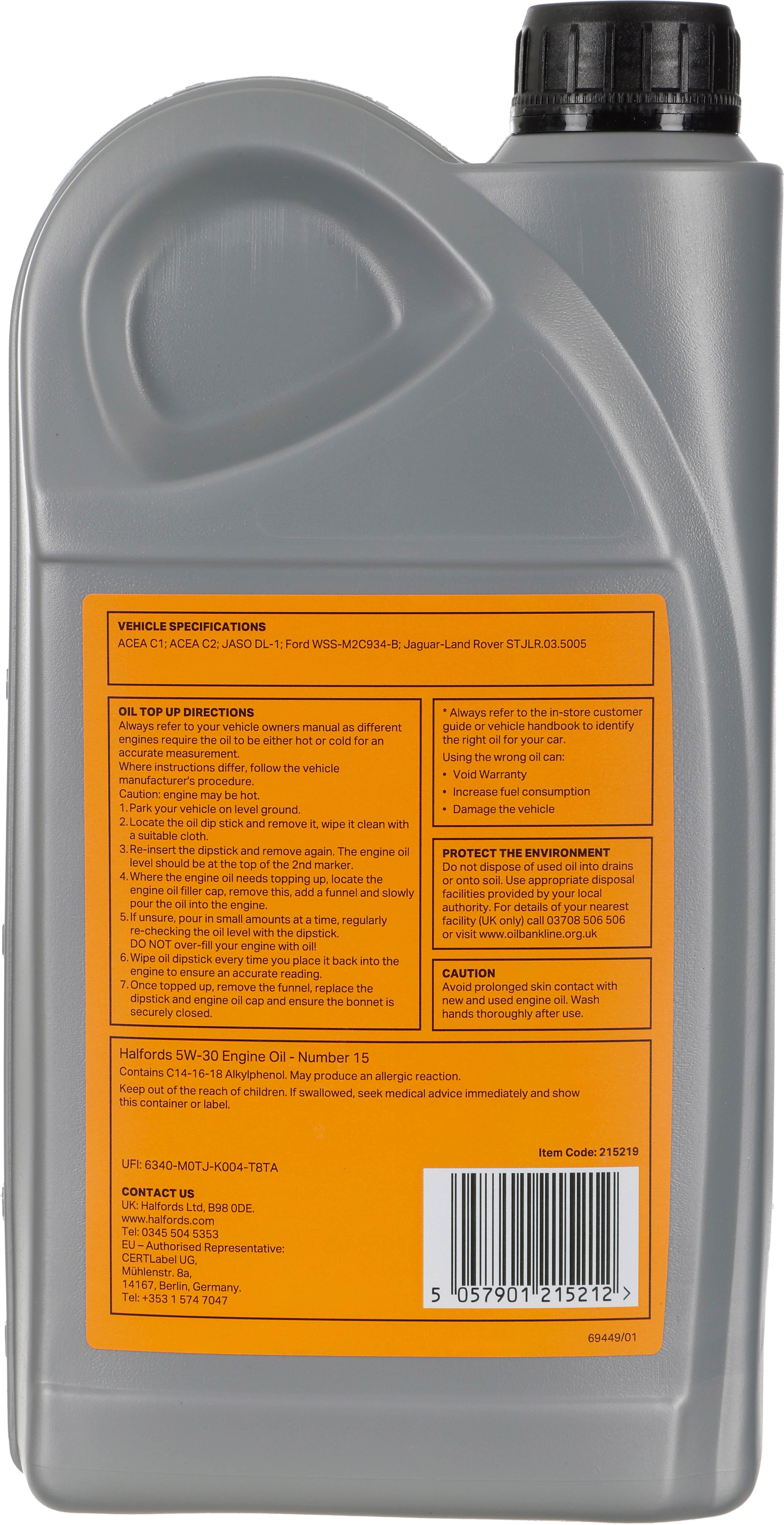 Halfords 5W30 N15 2L