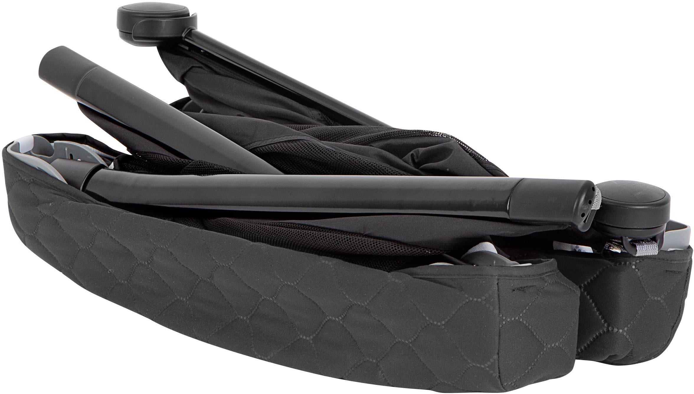 FoldLite LX Travel Cot with Bassinet – Midnight