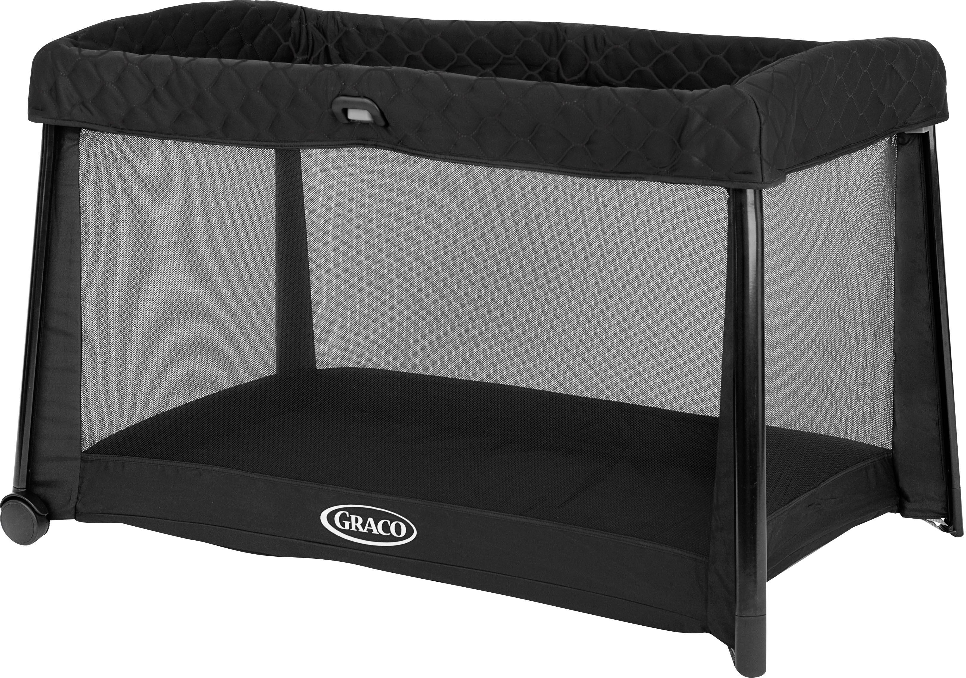 FoldLite LX Travel Cot with Bassinet – Midnight Halfords UK