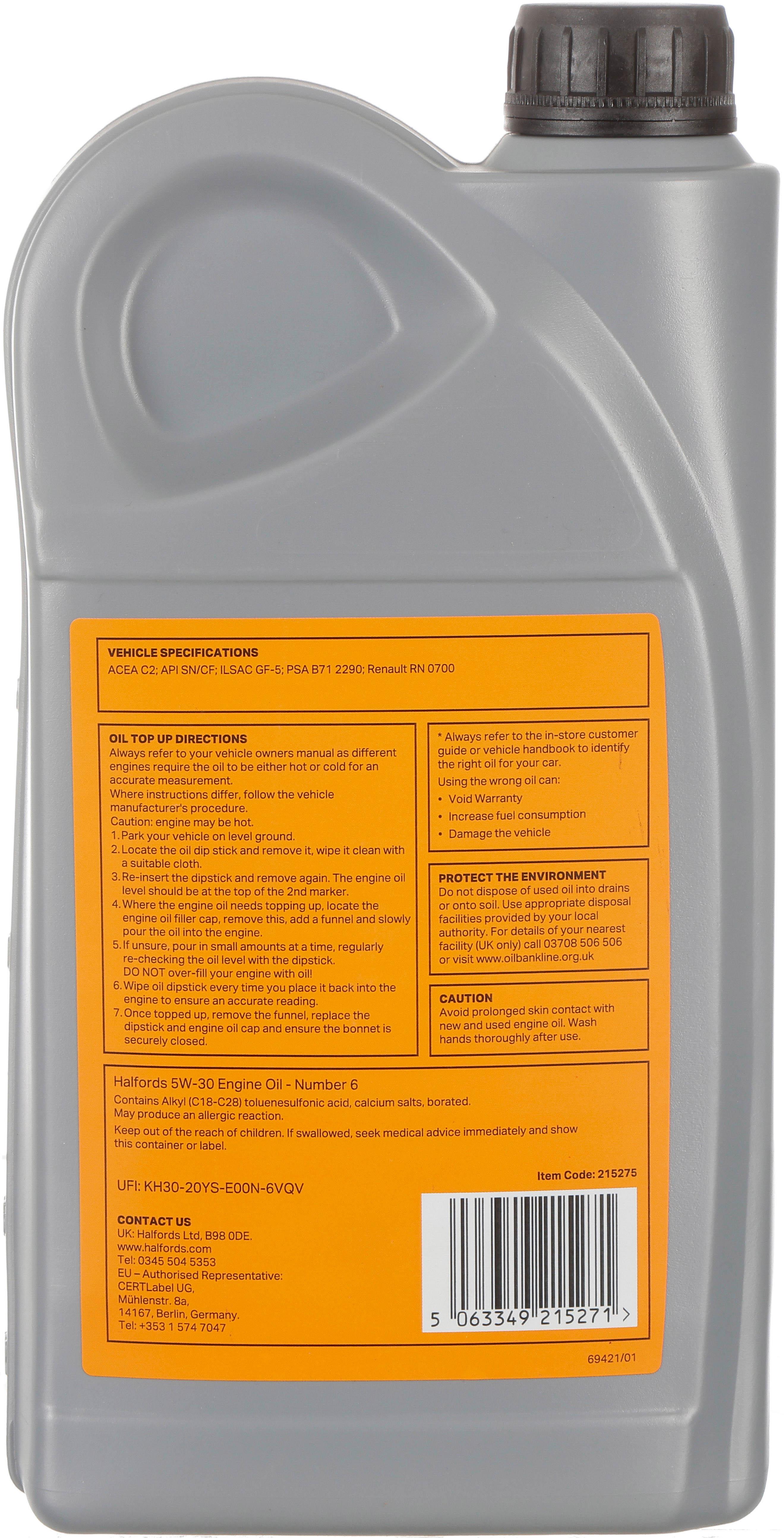 Halfords 5W30 N6 2L