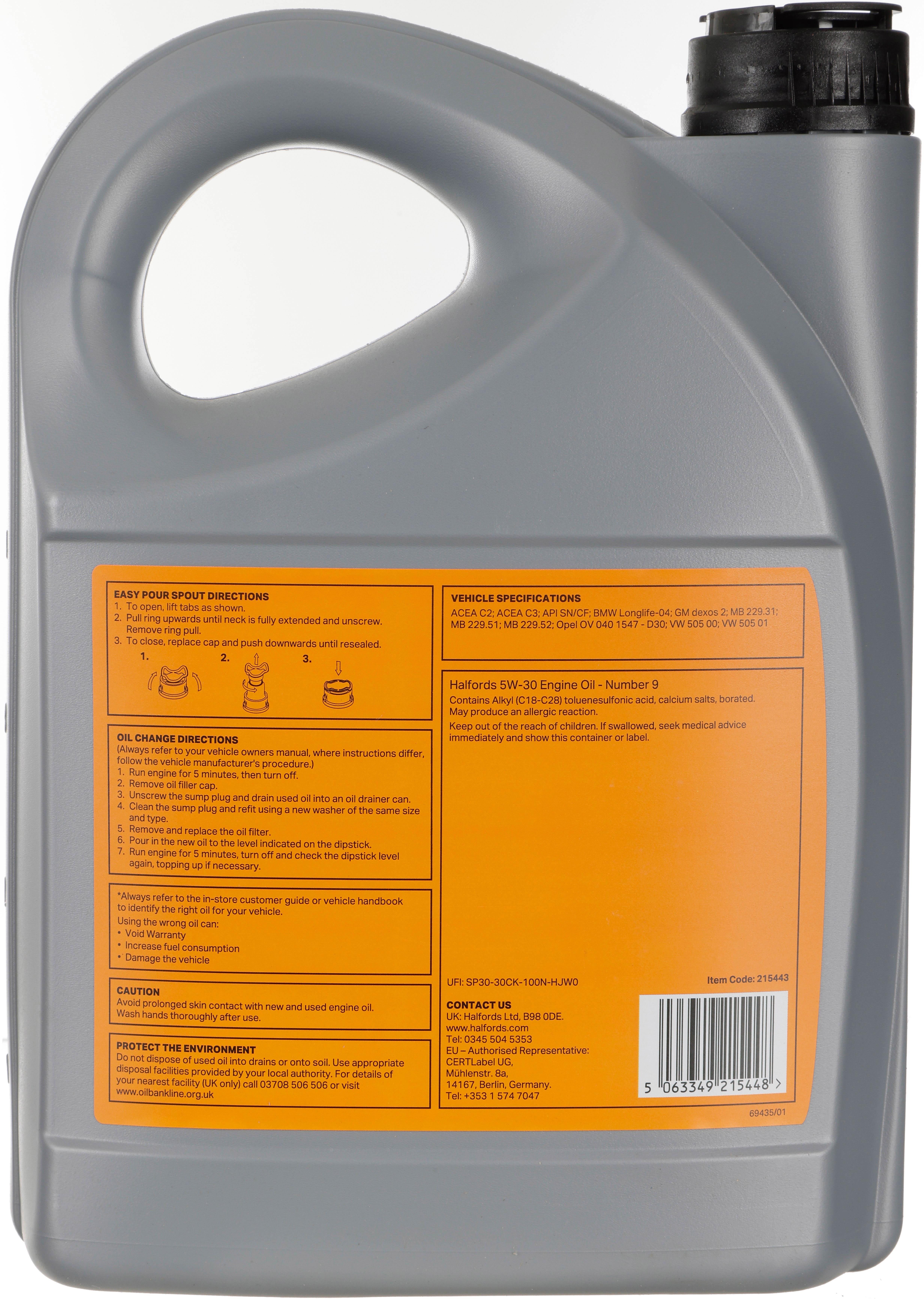 Halfords 5W30 N9 5L