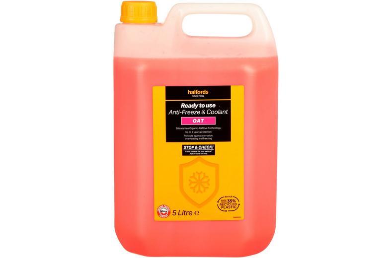Halfords OAT Ready Mixed Antifreeze & Coolant 5L Halfords OAT Ready Mixed Antifreeze & Coolant 5L