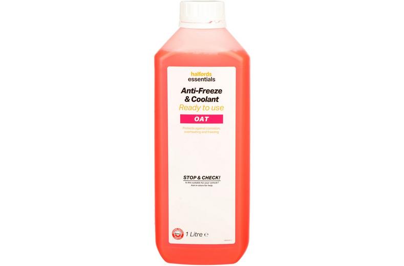 Halfords Essentials OAT Ready Mixed Antifreeze & Coolant 1L Halfords Essentials OAT Ready Mixed Antifreeze & Coolant 1L