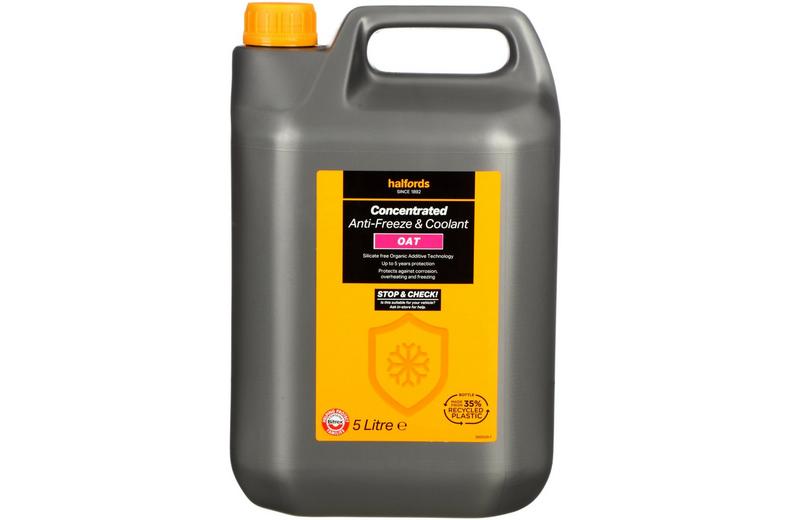 Halfords OAT Antifreeze & Coolant Concentrate 5L Halfords OAT Antifreeze & Coolant Concentrate 5L