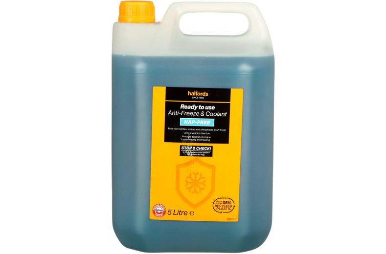 Halfords NAP-Free Hybrid Antifreeze & Coolant Ready Mixed 5L Halfords NAP-Free Hybrid Antifreeze & Coolant Ready Mixed 5L
