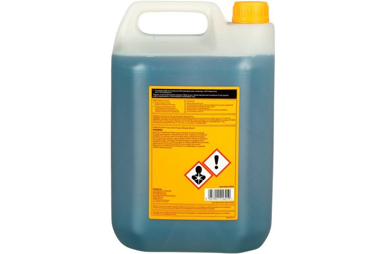 Halfords NAP-Free Hybrid Antifreeze & Coolant Ready Mixed 5L Halfords NAP-Free Hybrid Antifreeze & Coolant Ready Mixed 5L