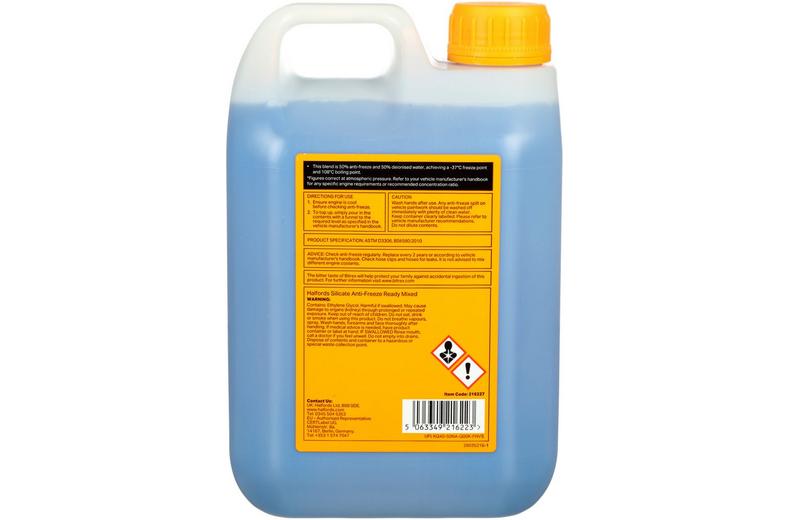 Halfords Silicate Ready Mixed Antifreeze & Coolant 2L Halfords Silicate Ready Mixed Antifreeze & Coolant 2L