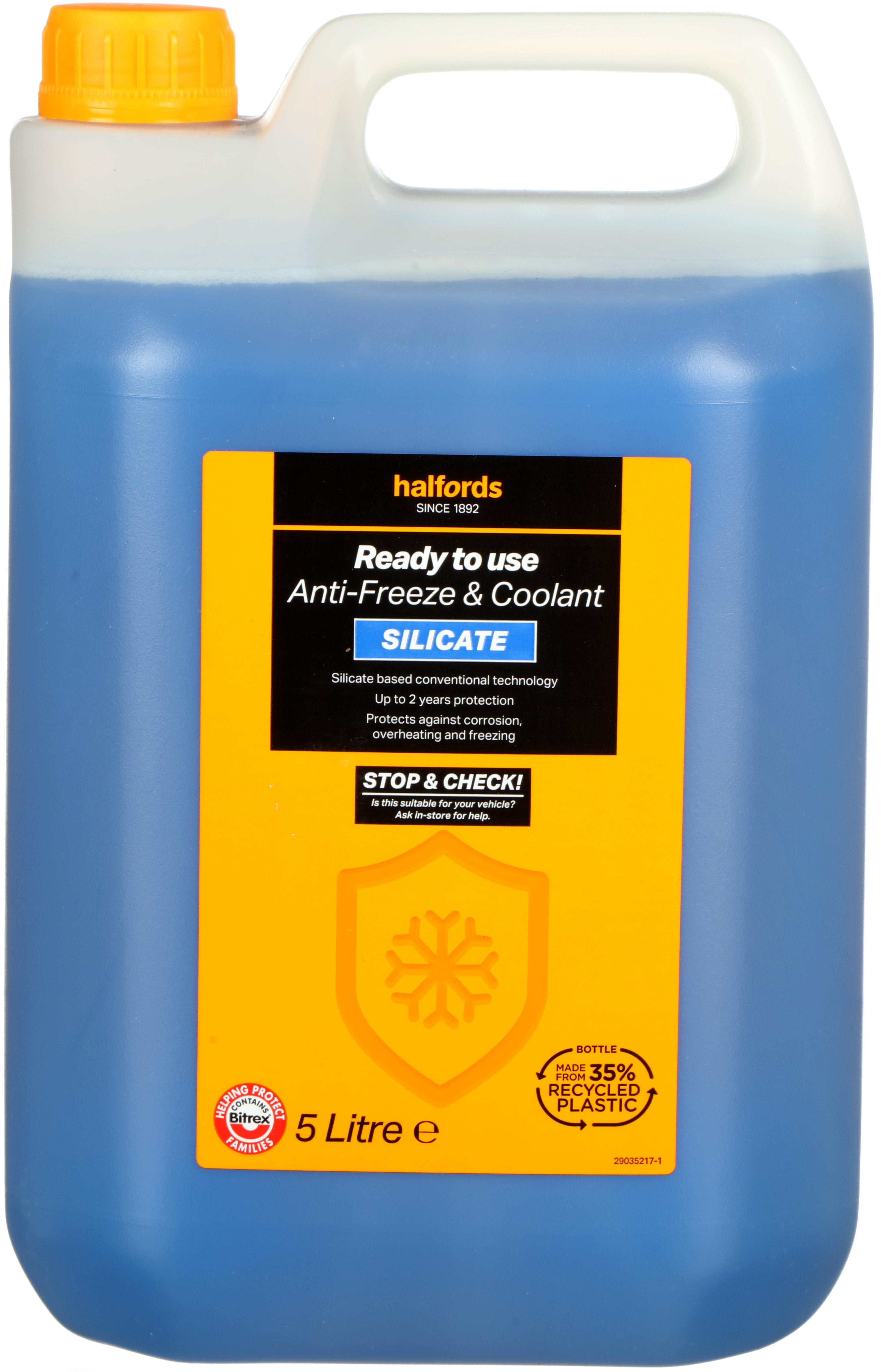Halfords Silicate Antifreeze & Coolant Ready Mixed 5L