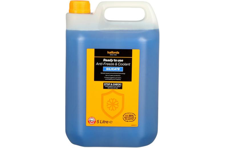 Halfords Silicate Antifreeze & Coolant Ready Mixed 5L Halfords Silicate Antifreeze & Coolant Ready Mixed 5L