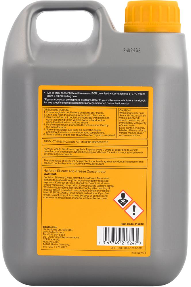 Halfords Silicate Antifreeze & Coolant Concentrate 2L