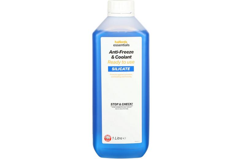 Halfords Essentials Silicate Ready Mixed Antifreeze & Coolant 1L Halfords Essentials Silicate Ready Mixed Antifreeze & Coolant 1L