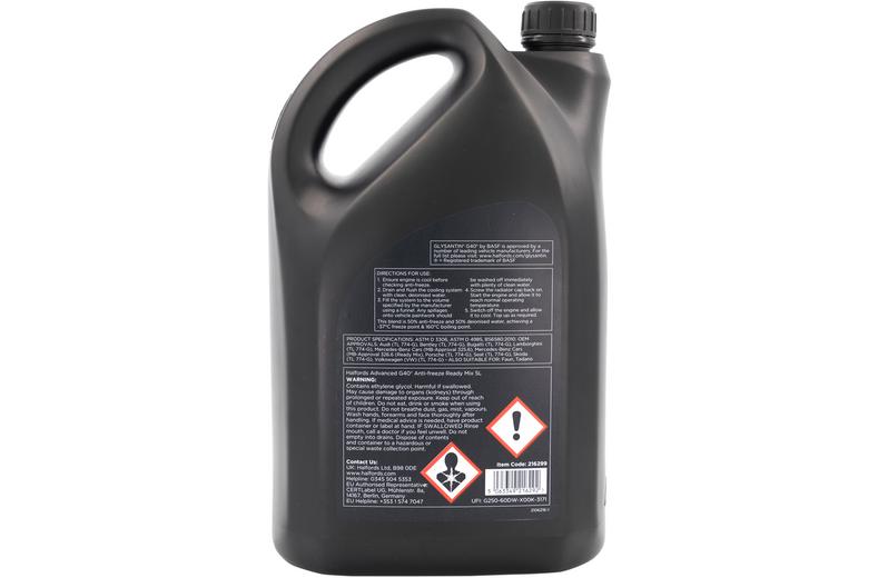 Halfords Advanced G40 Antifreeze & Coolant Ready Mixed 5L Halfords Advanced G40 Antifreeze & Coolant Ready Mixed 5L