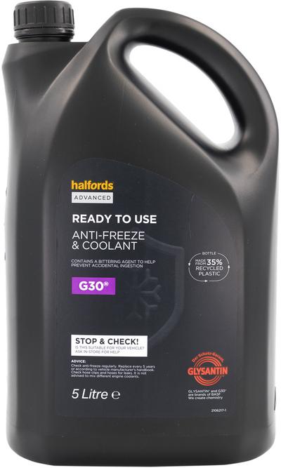 Halfords Advanced G30 Antifreeze & Coolant Ready Mixed 5L Halfords Advanced G30 Antifreeze & Coolant Ready Mixed 5L