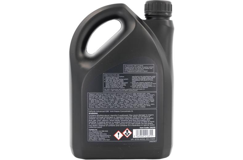 Halfords Advanced G30 Antifreeze & Coolant Concentrate 2L Halfords Advanced G30 Antifreeze & Coolant Concentrate 2L