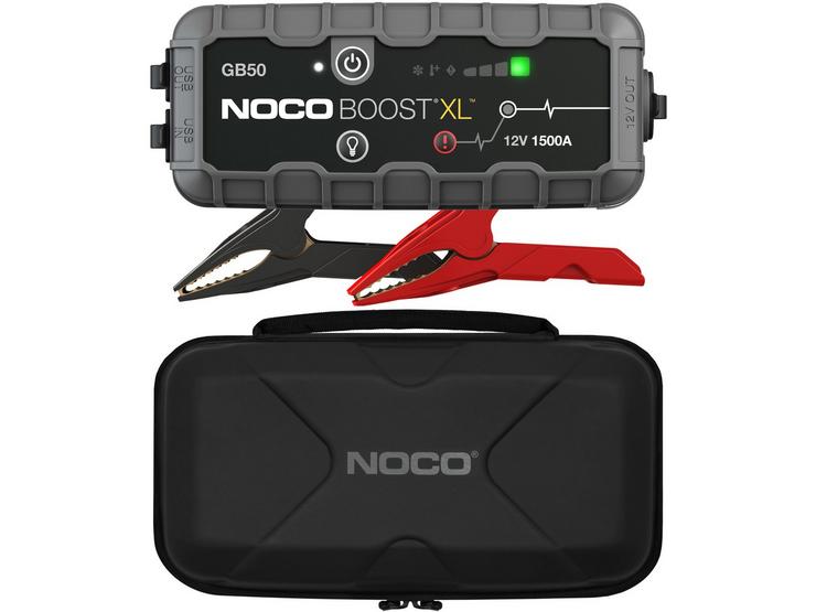 NOCO Boost GB50 1500A Jump Starter & Protective Case Bundle