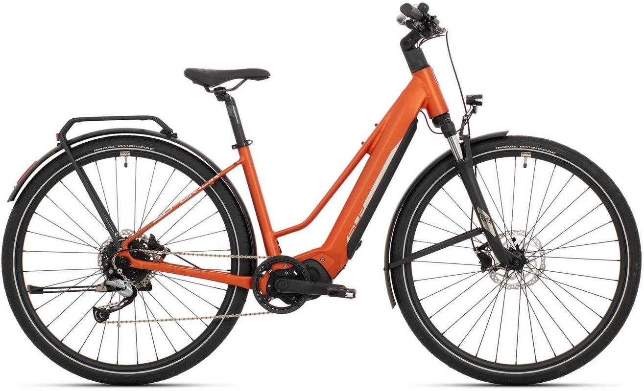 Halfords Superior Exr 6030 L Touring Womens E-Bike, Copper/Silver, L Frame | Extra 8% off for BC Members