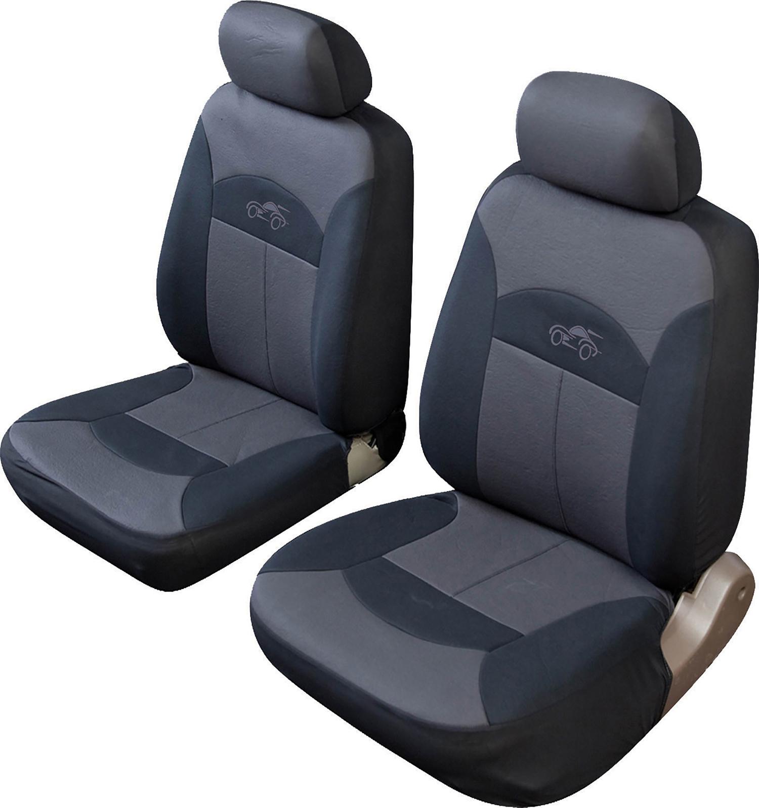 Cosmos Celcius Front Pair Seat Covers Black/Grey