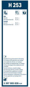 Bosch Single Rear Wiper blade H253