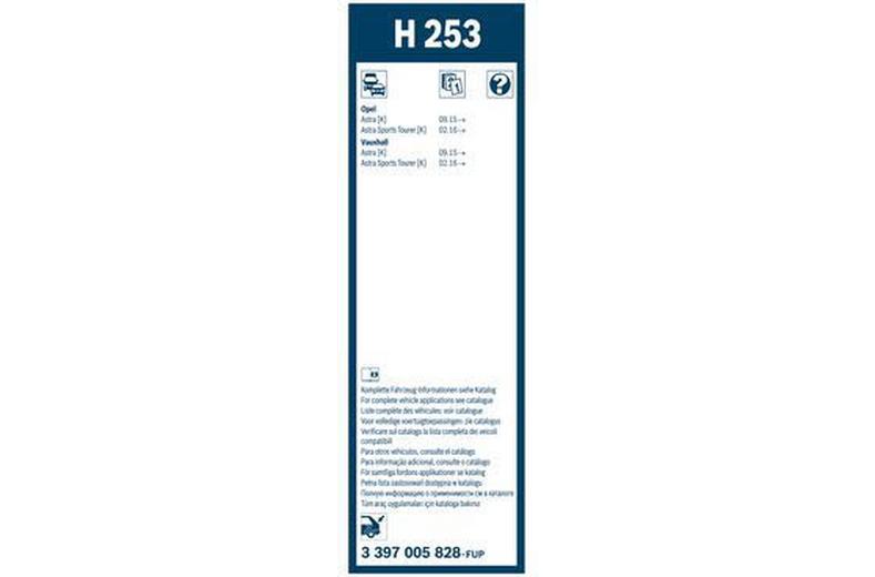 Bosch Single Rear Wiper blade H253 Bosch Single Rear Wiper blade H253