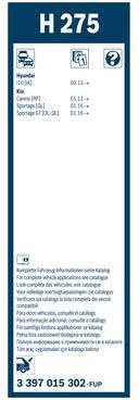 Bosch Single Rear Wiper H275