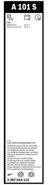 Bosch Aerotwin Wiper Blade Set A101S