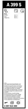 Bosch Aerotwin Wiper Blade Set A399S