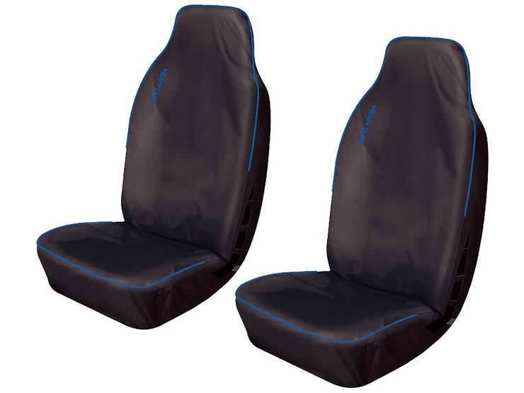 Cosmos Hi Back Extra Front Pair Seat Covers Black/Blue