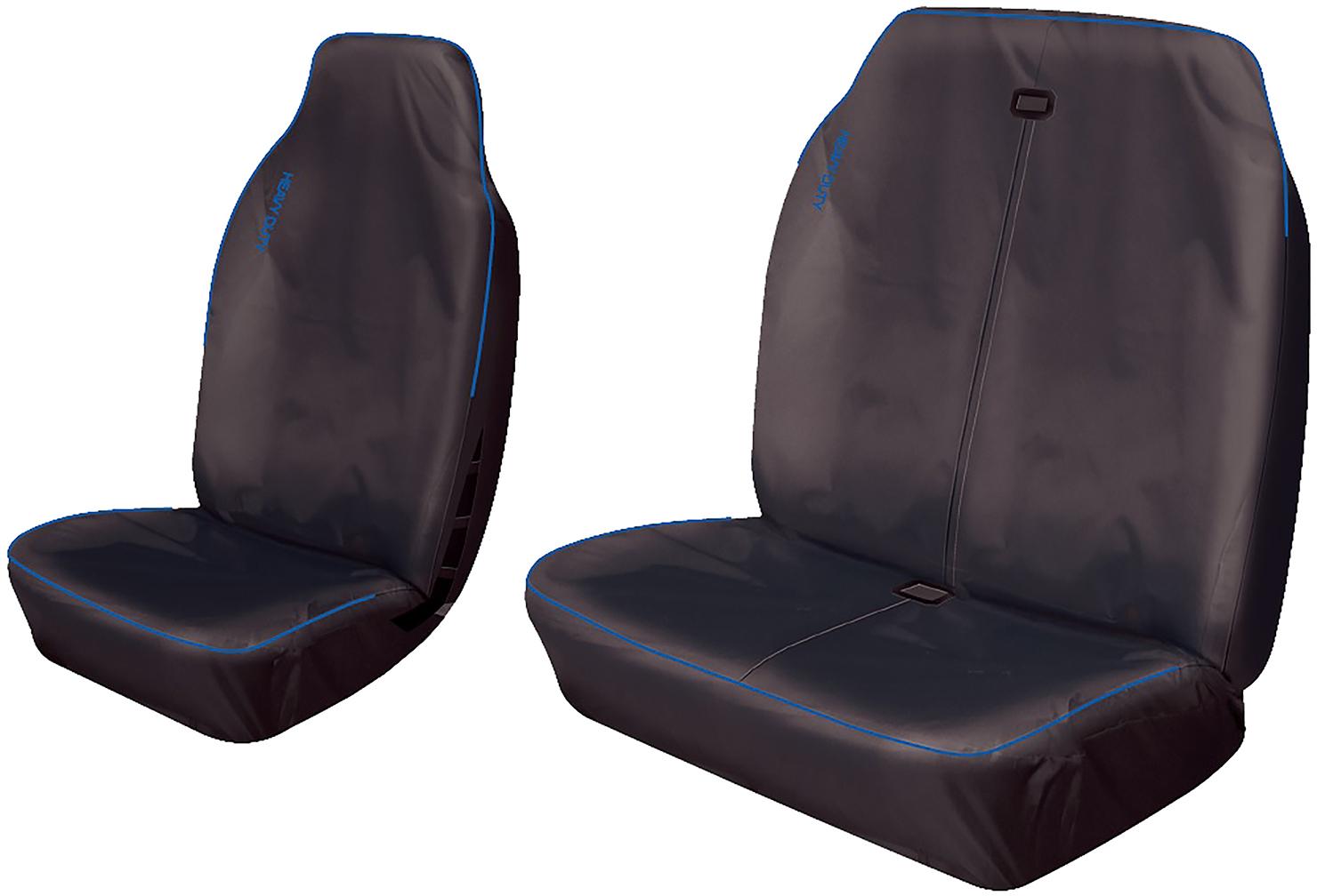 Cosmos Hi Back Single + Double Seat Covers Black/Blue