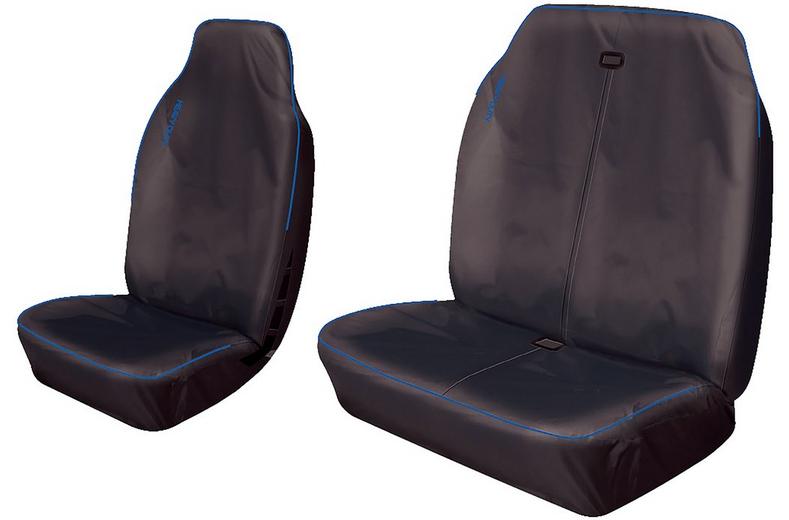Cosmos Hi Back Single + Double Seat Covers Black/Blue Cosmos Hi Back Single + Double Seat Covers Black/Blue