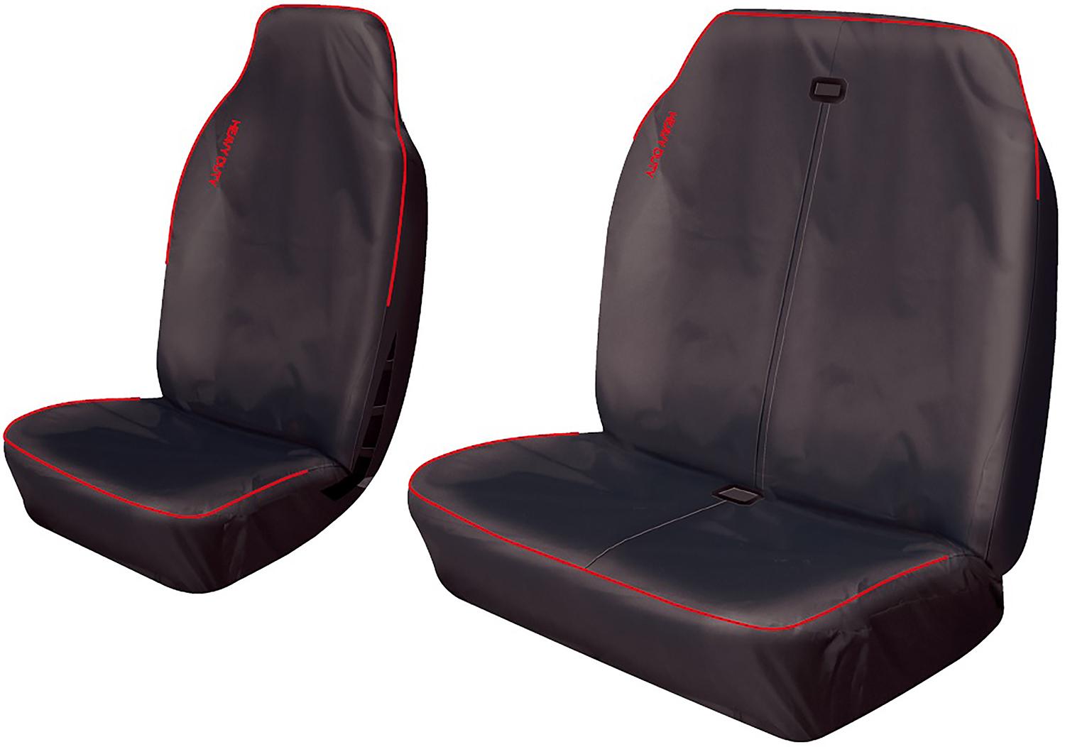 Cosmos Hi Back Single + Double Seat Covers Black/Red