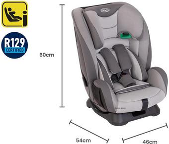 Graco FlexiGrow R129 2-in-1 Harness Booster Car Seat - Quartz