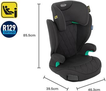 Graco Affix i-Size R129 ISOFIX Highback Booster Car Seat - Midnight