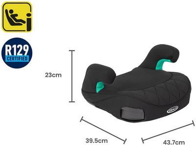 Graco Booster Max R129 ISOFIX Backless Booster Seat - Midnight