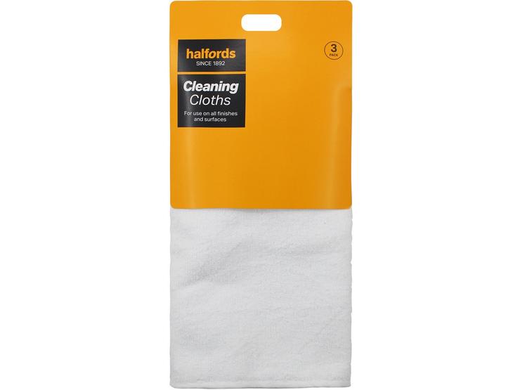 Halfords Cleaning Cloths x 3
