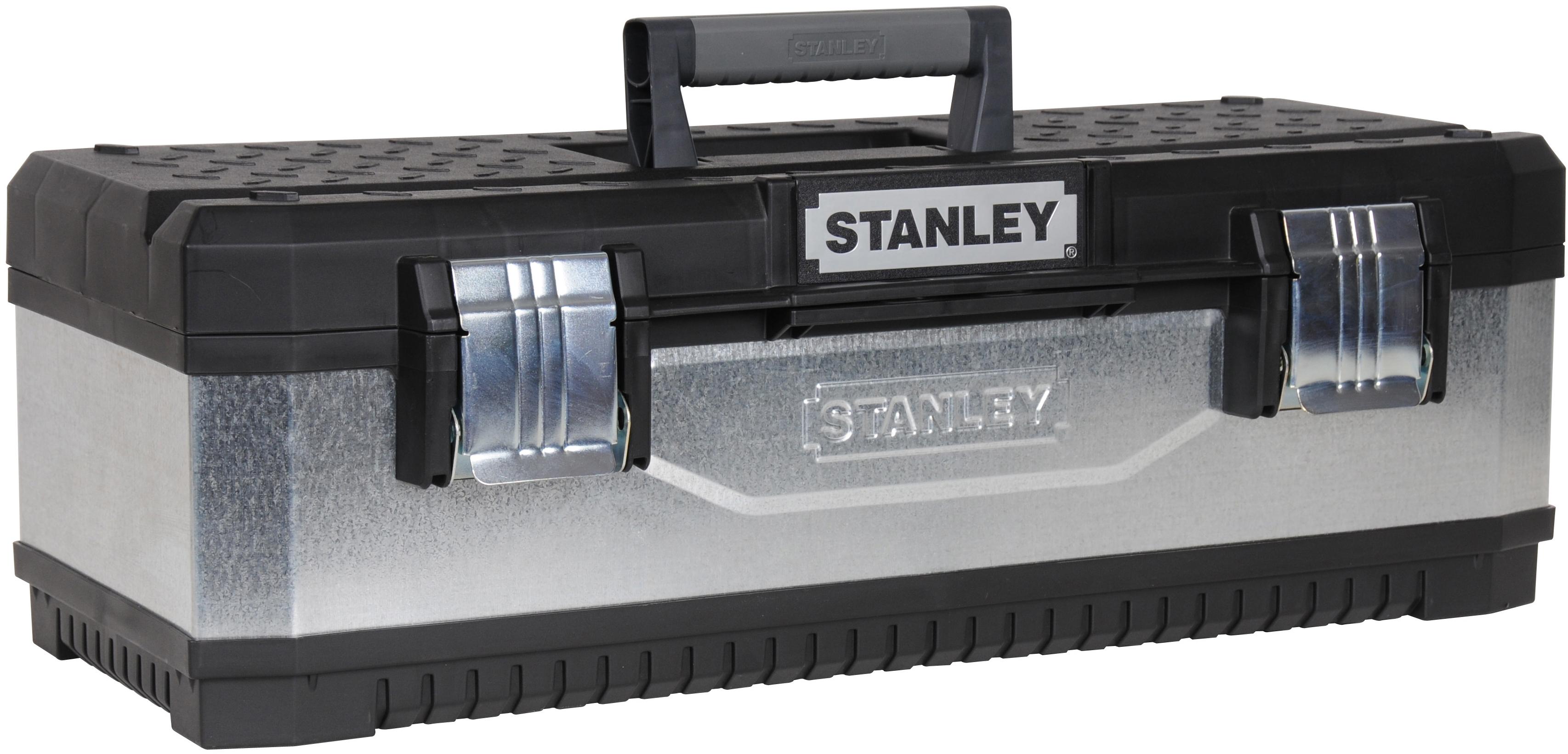 Stanley 26 Inch Galvanised Metal/Plastic Toolbox