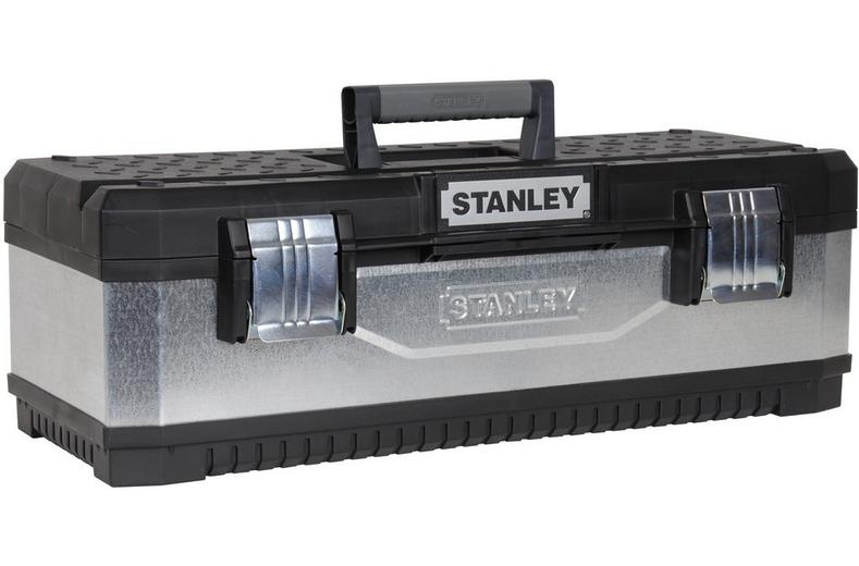 Stanley 26" Galvanised Metal/Plastic Toolbox Stanley 26" Galvanised Metal/Plastic Toolbox