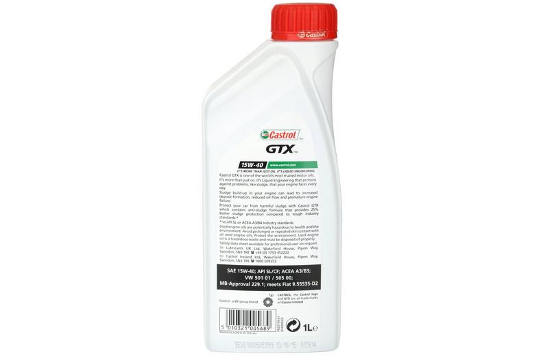 Castrol GTX 15W40 Oil 1 Litre Castrol GTX 15W40 Oil 1 Litre