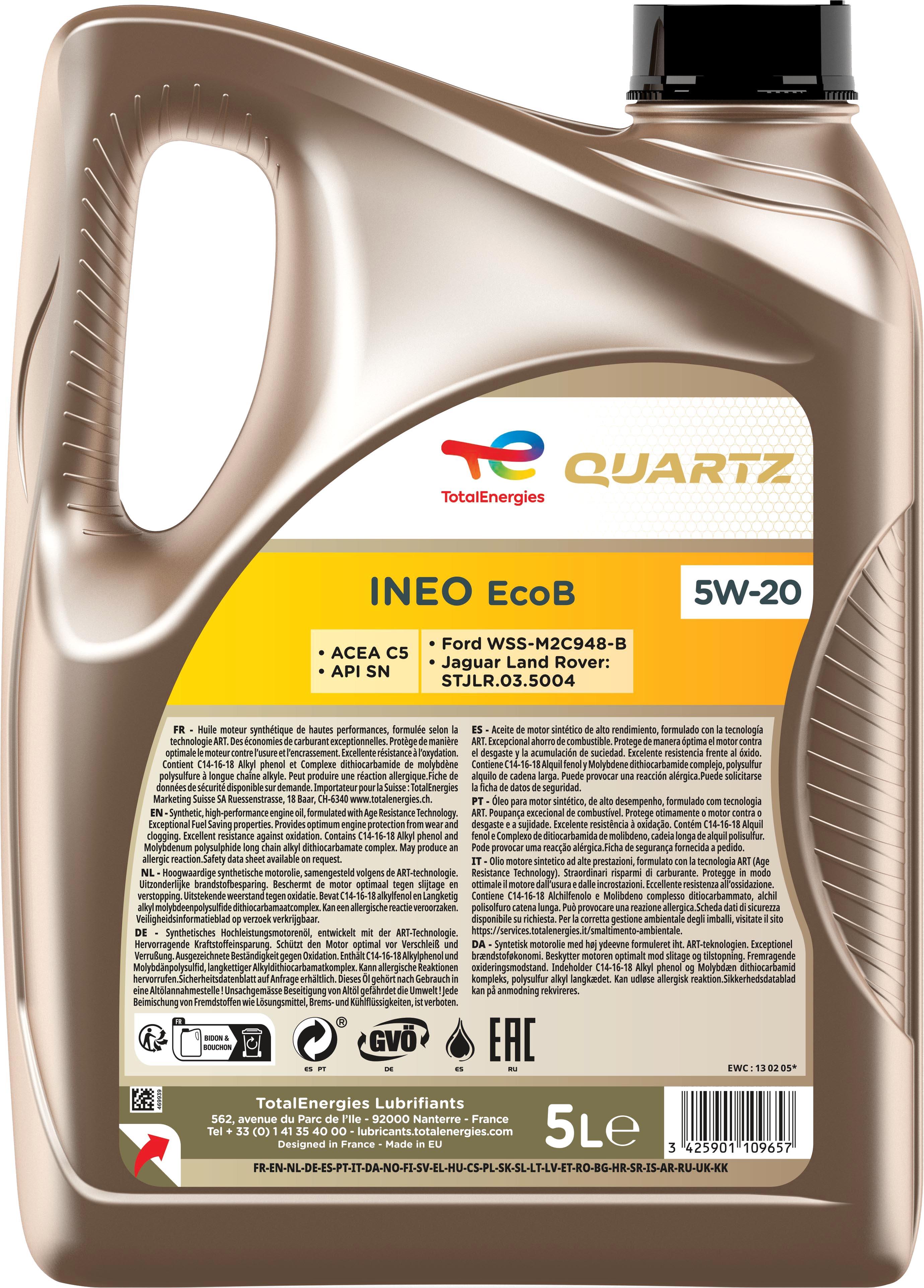 TotalEnergies Quartz INEO ECO-B 5W/20 5L