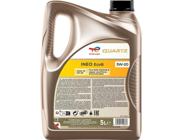 2 x Total Quartz Synthetic Engine Motor Oil INEO ECS Economy 5W30 1L for  Citroen