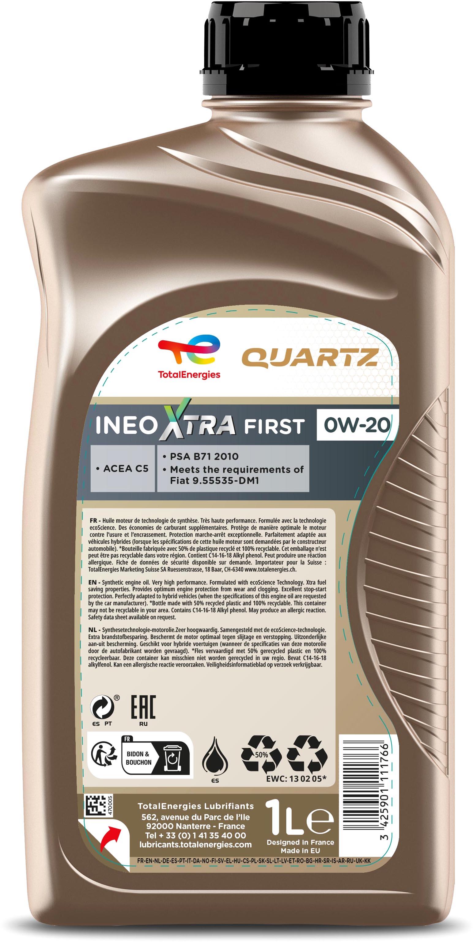 TotalEnergies Quartz INEO Xtra Long Life 0W/20 1L