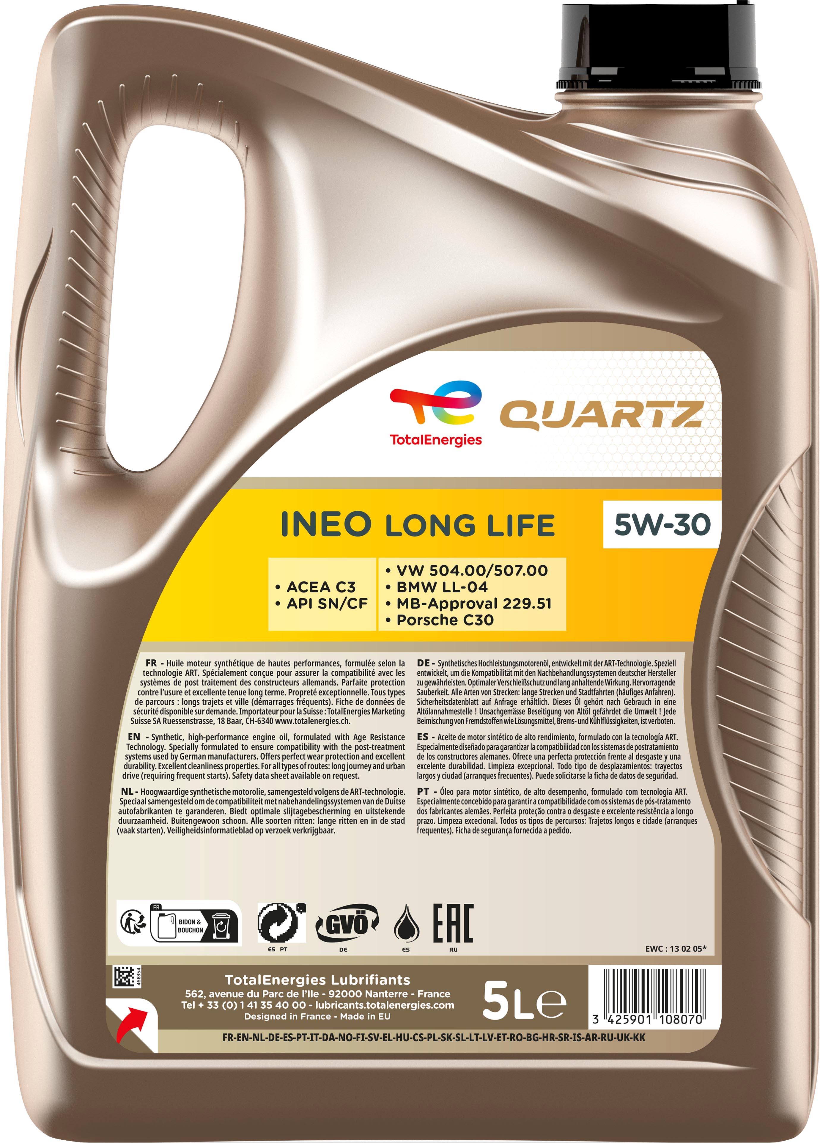 TotalEnergies Quartz INEO Long Life 5W/30 5L