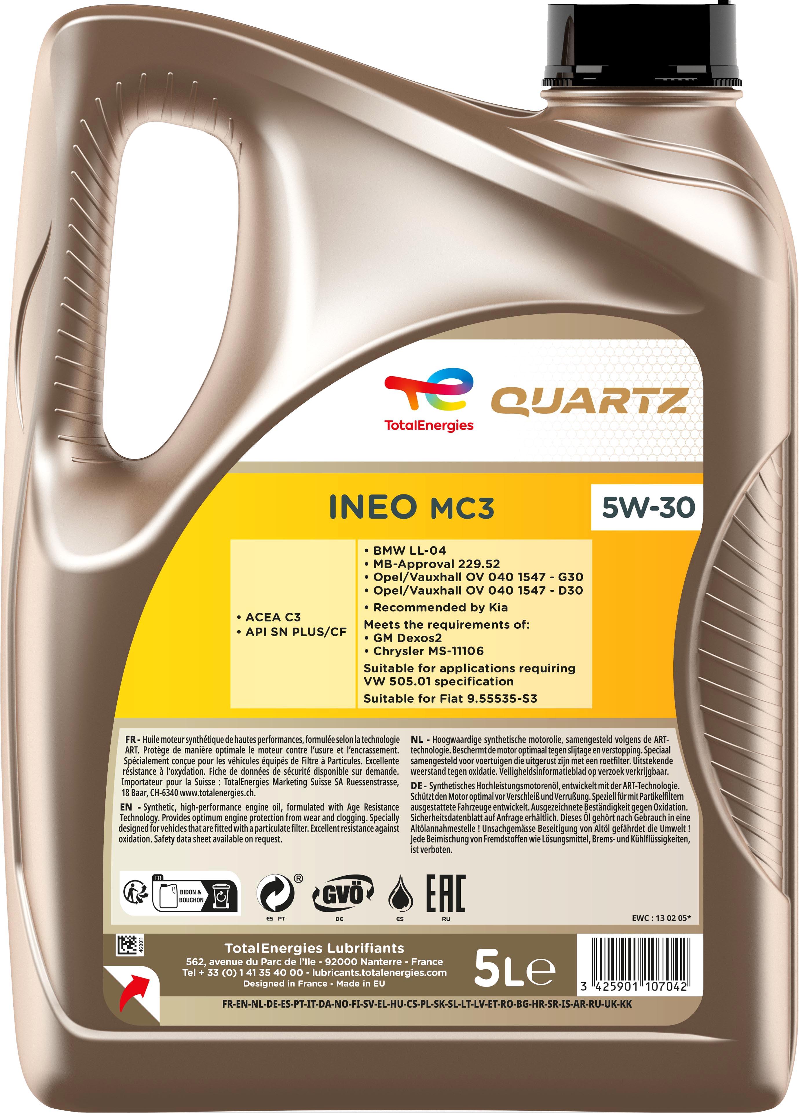 TotalEnergies Quartz INEO MC3 5W/30 5L