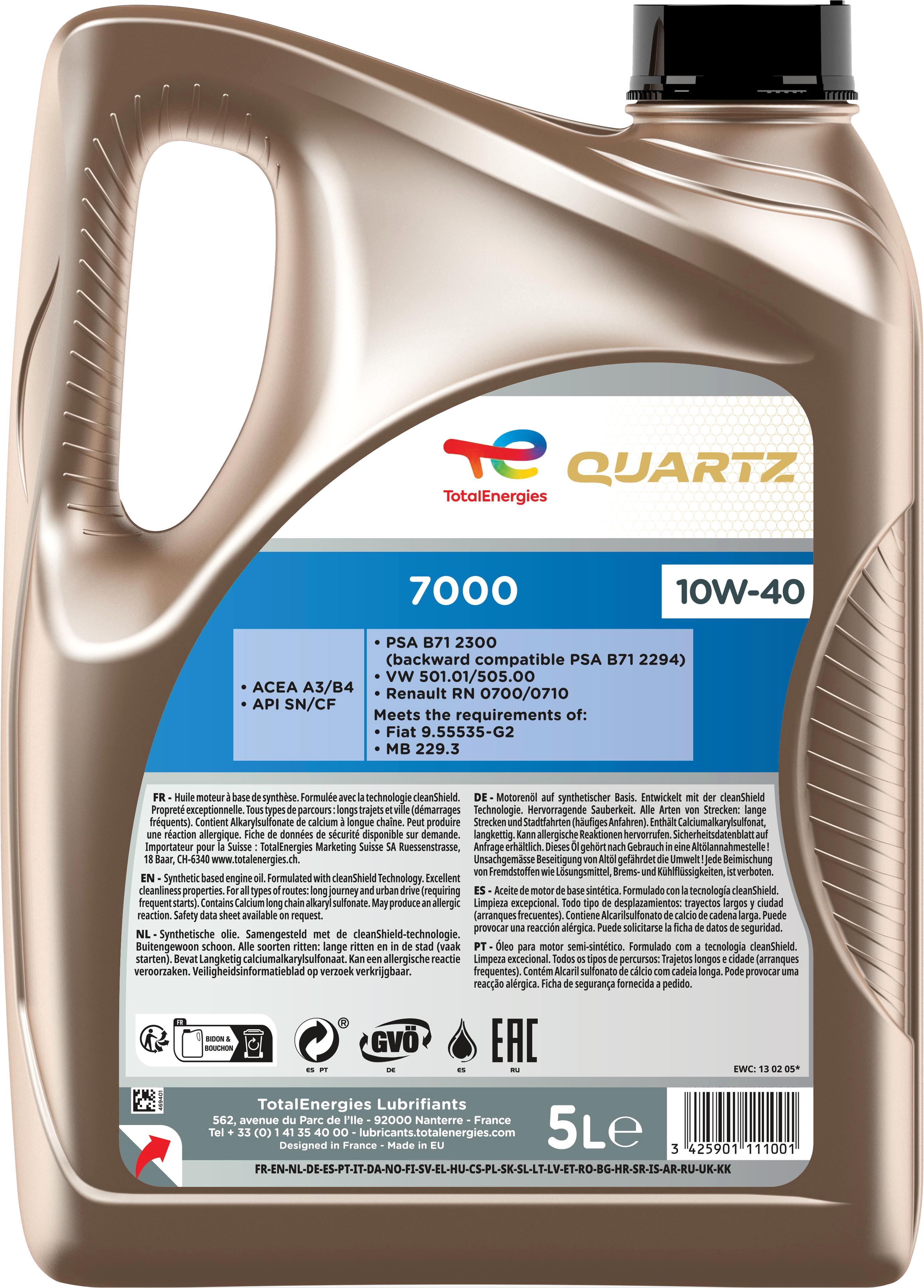 TotalEnergies Quartz 7000 10W/40 5L