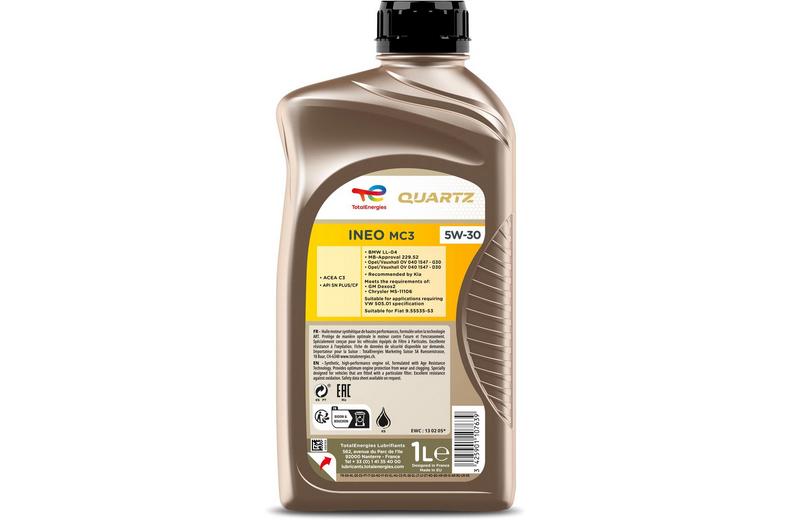 TotalEnergies Quartz INEO MC3 5W/30 1L TotalEnergies Quartz INEO MC3 5W/30 1L