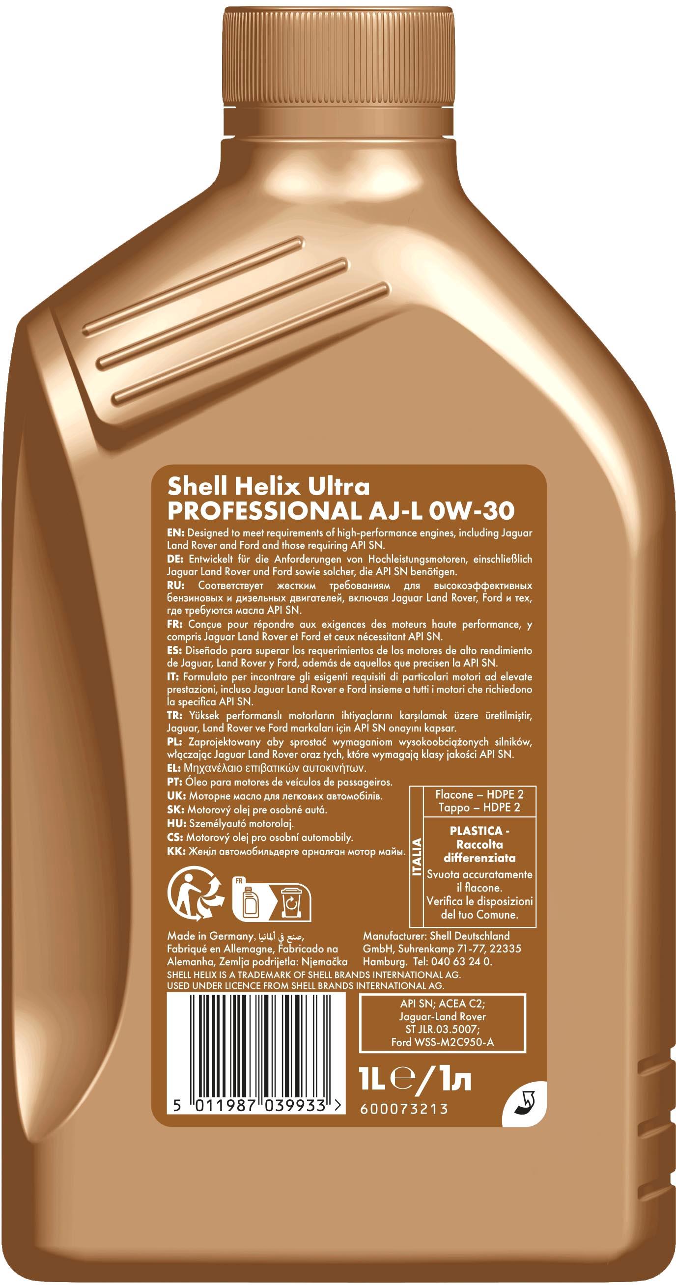 Shell Helix Ultra PRO AJ-L 0W-30 1L