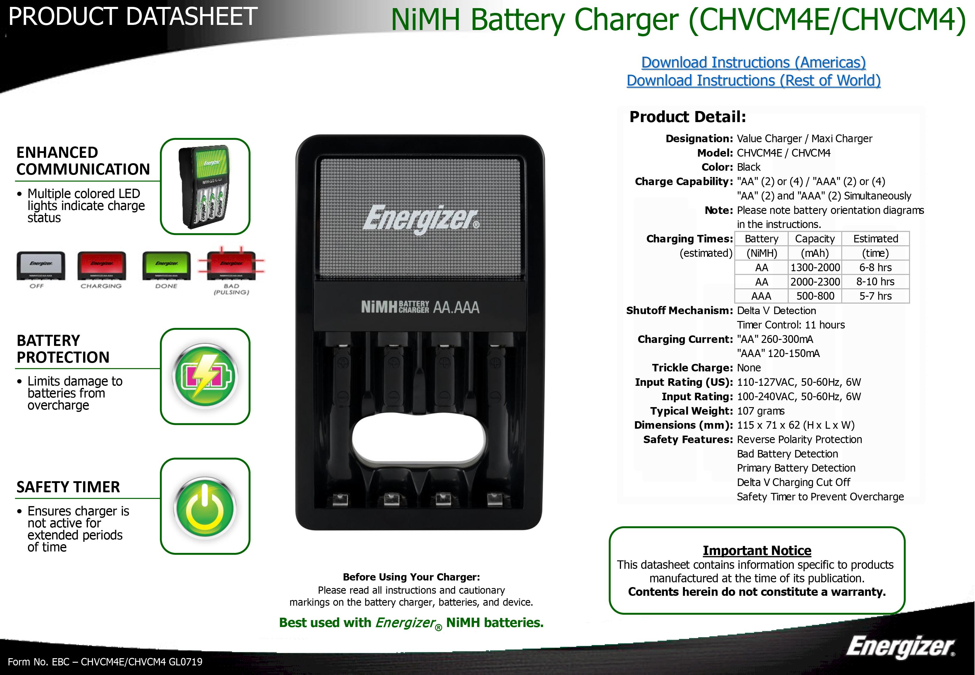 Energizer Maxi Charger
