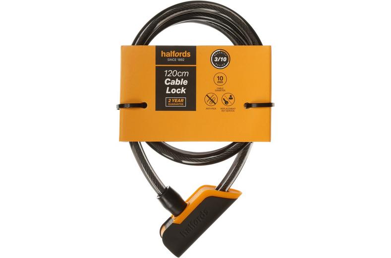 Halfords 120cm Cable Lock - Key Halfords 120cm Cable Lock - Key